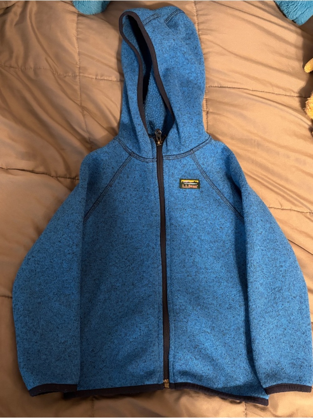 L.L. Bean Bright Blue Fleece Hooded Jacket